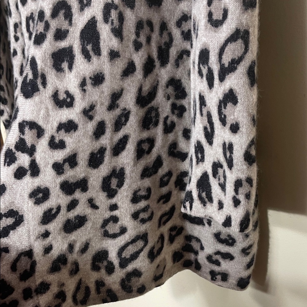 Charter Club Luxury Cashmere Animal Print Cardigan - Picture 5 of 7